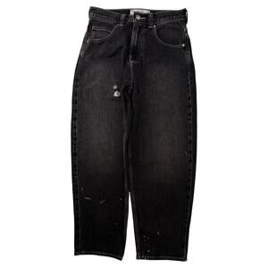 Hollister Baggy Skater Jeans Womens 29x30 Black Wash Cobra Pocket Denim